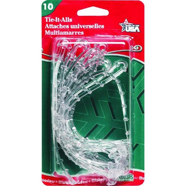 Adams Mfg Tie-It-All Clear 10Ct 8710-06-1034 - AD387476
