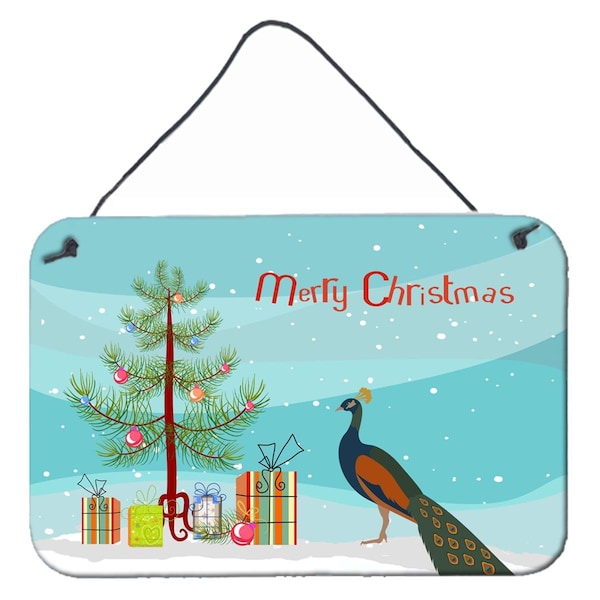 Carolines Treasures Indian Peacock Peafowl Christmas Wall or Door Hanging Prints - BB9292DS812
