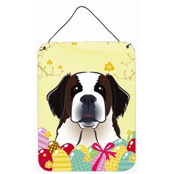 Carolines Treasures Saint Bernard Easter Egg Hunt Wall or Door Hanging Prints - BB1928DS1216