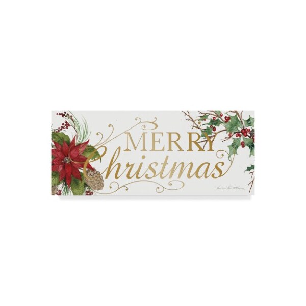 Trademark Fine Art Kathleen Parr Mckenna 'Holiday Happiness X' Canvas Art, 10x24 - WAP04895-C1024GG