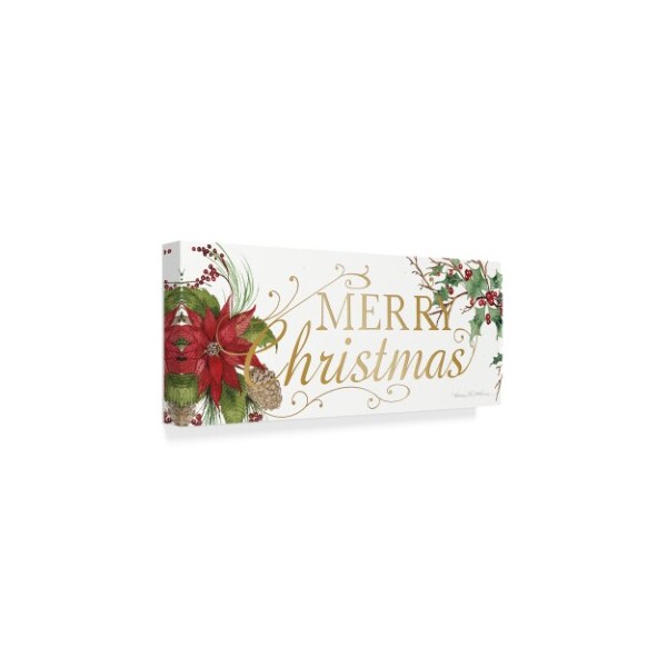 Trademark Fine Art Kathleen Parr Mckenna 'Holiday Happiness X' Canvas Art, 10x24 - WAP04895-C1024GG