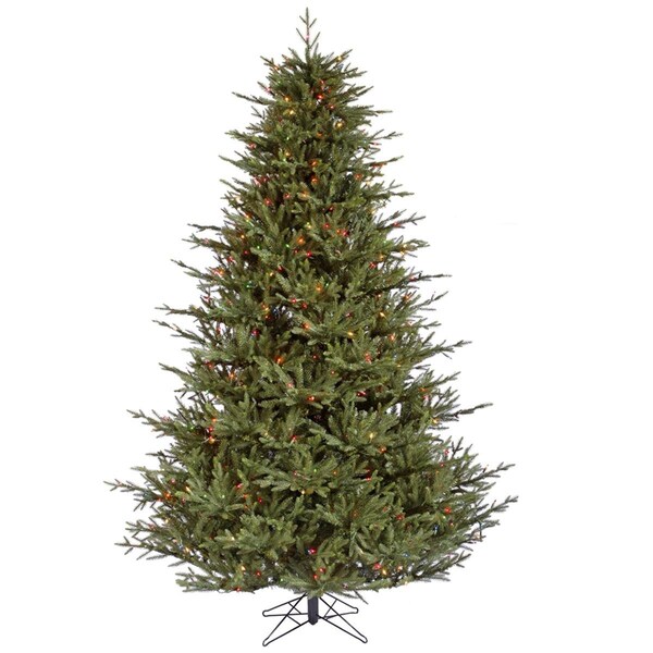 Vickerman 8.5 ft. x 70 in. Itasca Frasier Christmas Tree with 1000 Multi-Color Dura Light - Green - A110382LED