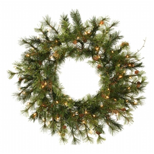 Vickerman 30'' Mixed Country Wreath 50WmWhtLED - A801831LED