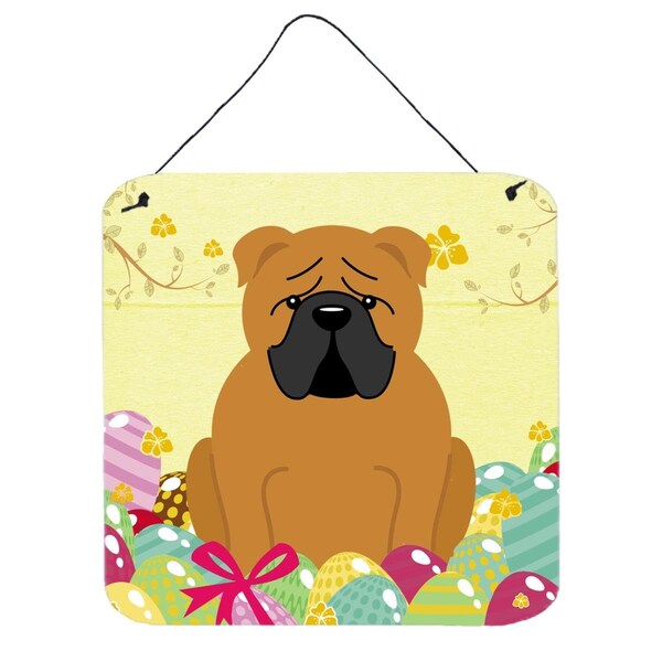 Carolines Treasures Easter Eggs English Bulldog Red Wall or Door Hanging Prints - BB6122DS66
