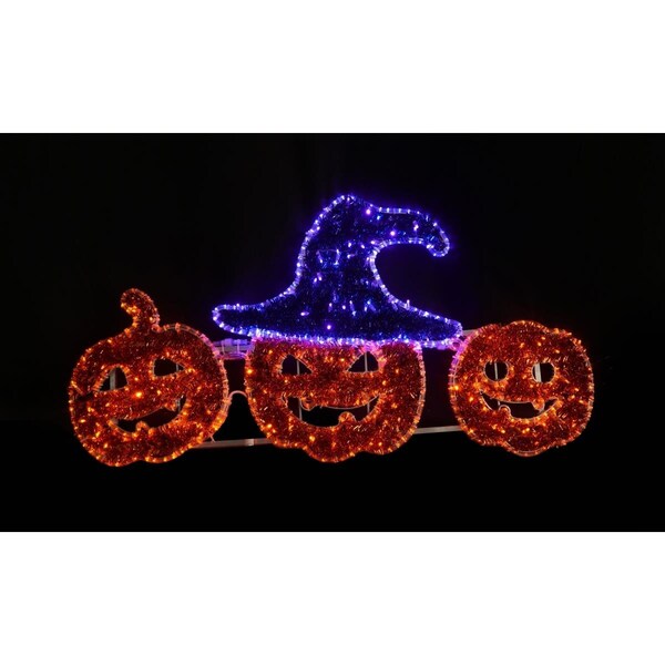 Queens Of Christmas 3 Pumpkin LED Motif - WL-MTNF-HWN-3PKN