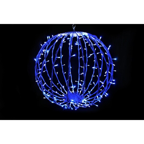 Queens Of Christmas 20 in. LED Sphere Lights, Blue - 200 Count - S-200SPH-BL-20