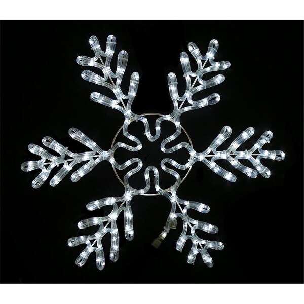 Queens Of Christmas 36 in. LED Ice Snowflake, Pure White - SF-SFICE-36-PW