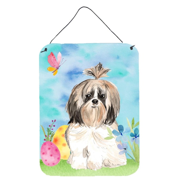 Carolines Treasures Easter Eggs Shih Tzu Wall or Door Hanging Prints - CK1900DS1216