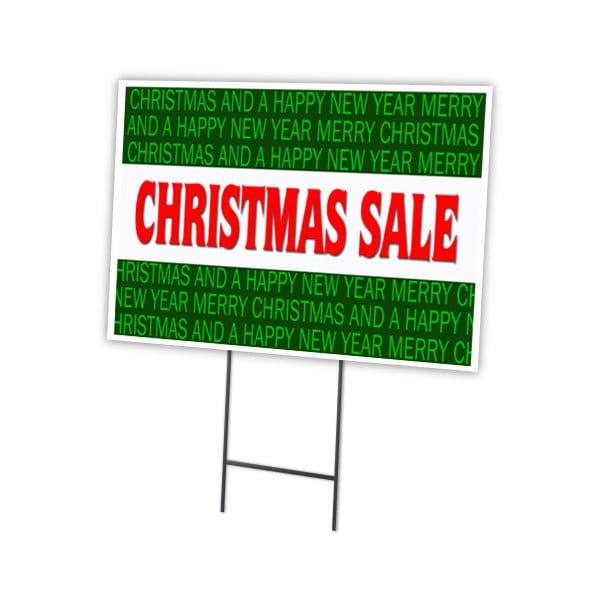 Signmission Christmas Sale Yard Sign & Stake outdoor plastic coroplast window - C-2436-DS-CHRISTMAS SALE