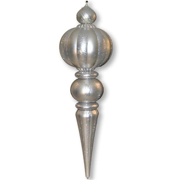 Queens Of Christmas 53 in. Oversized Finial Ornament, Silver - ORN-OVS-53-SLV