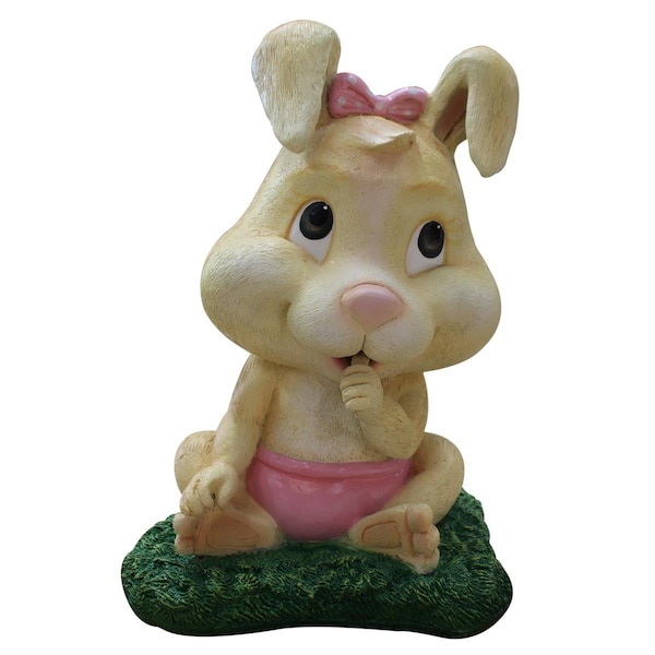 Queens Of Christmas 11 in. Tinee Bunny Baby Figurine, Pink - EST-BNNY-BABY