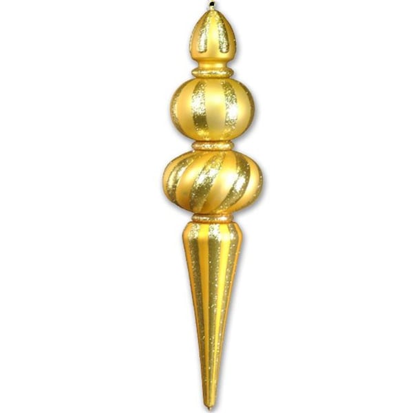Queens Of Christmas 48 in. Oversized Shatterproof Finial Ornament, Gold - ORN-OVS-48-GO