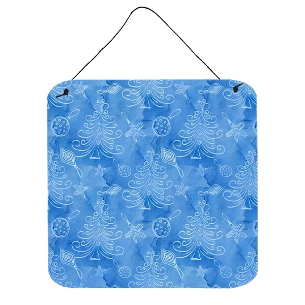 Micasa Watercolor Christmas Trees & Ornaments Wall or Door Hanging Prints6 x 6 in. - MI228470
