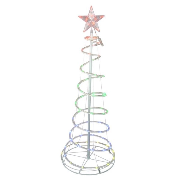 Living Accents Celebrations LED Multi Spiral RGB Ribbon 4 ft. Yard Decor - RGB4ODTS120A