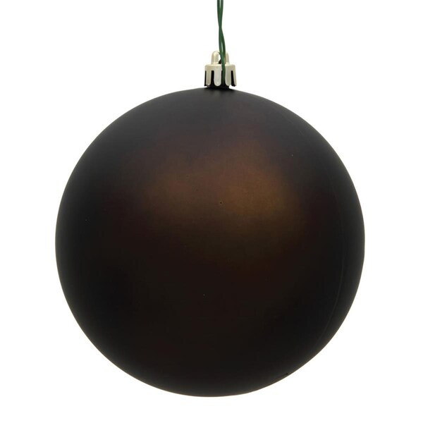 Vickerman 2.4 in. Chocolate Matte UV Christmas Ornament Ball, 24PK - N590675DMV