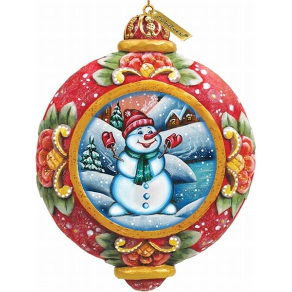 Gloriousgifts General Holiday Snowman Ornament 4.5 in. - GL72516