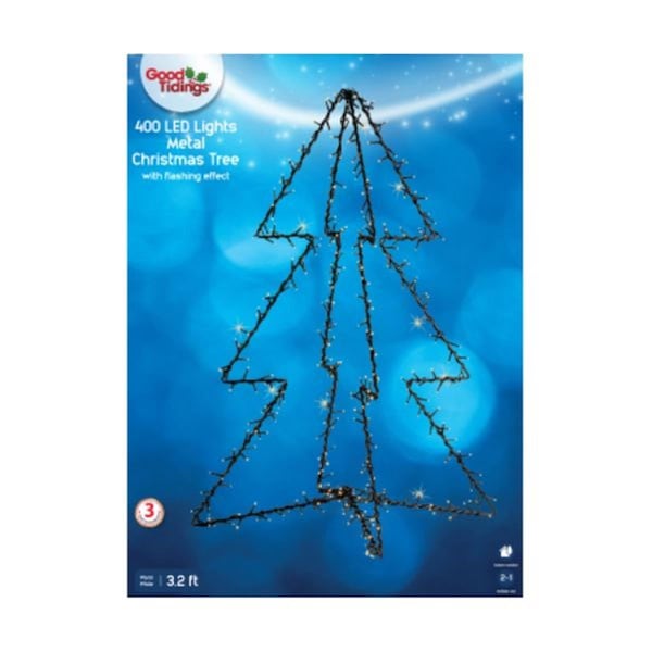 Illumax China Ltd 3.2 ft. 3D LED Light Metal Tree Figure with Flashing Effect - G48 9957614X