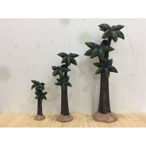 Queens Of Christmas 8 x 12 in. Palm Trees Nativity Set - 3 Piece - QC-NAT-3TR