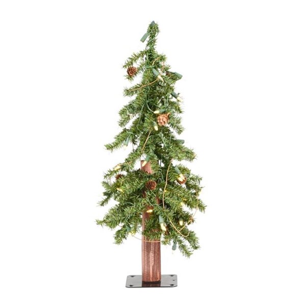 Vickerman 2 ft. x 14 in. Alpine Tree with 50 Warm White Dura LED Light - A807221LED