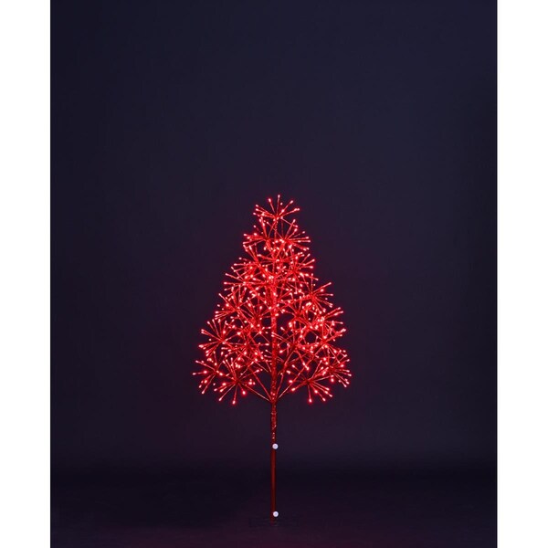 Queens Of Christmas 4 ft. Starburst LED Tree, Red - LED-TR3D04-LRE