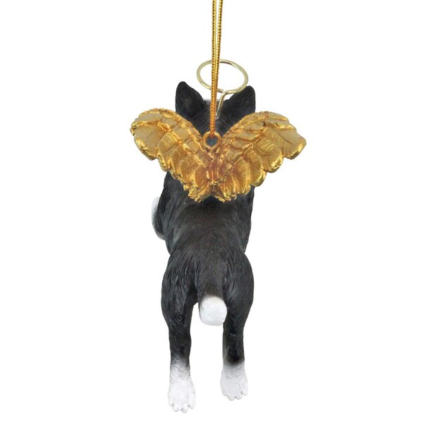 Design Toscano Honor the Pooch: Border Collie Holiday Dog Angel Ornament Collection - JH170715