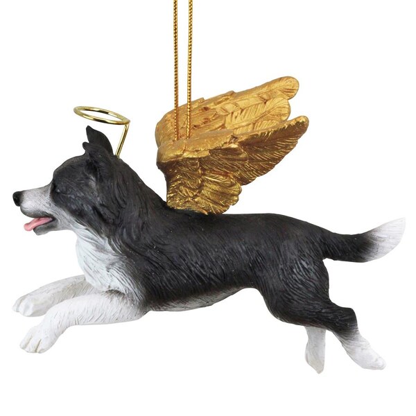 Design Toscano Honor the Pooch: Border Collie Holiday Dog Angel Ornament Collection - JH170715