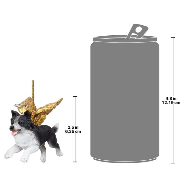 Design Toscano Honor the Pooch: Border Collie Holiday Dog Angel Ornament Collection - JH170715