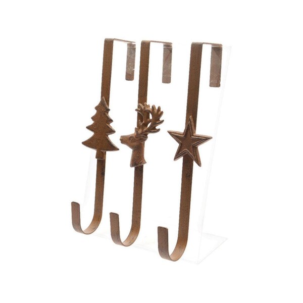 Decoris Metal Iron Wreath Hanger, Brown, 18PK - 9709239