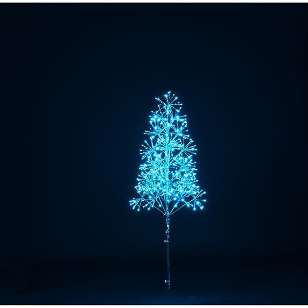 Queens Of Christmas 4 ft. Starburst LED Tree, Teal - LED-TR3D04-LTL