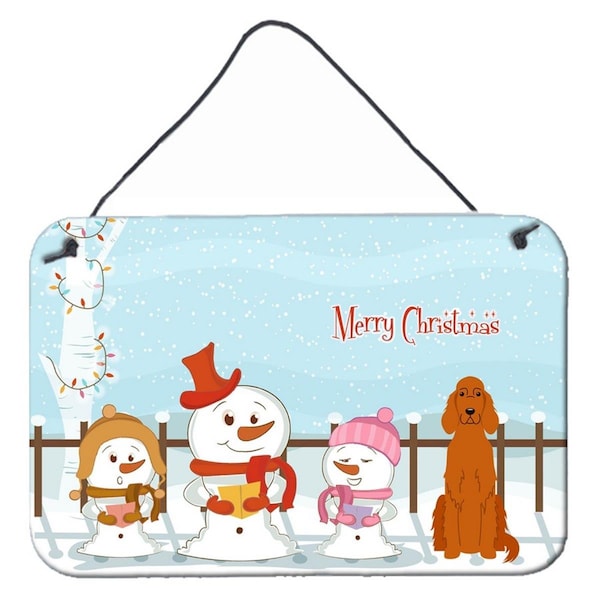 Carolines Treasures Merry Christmas Carolers Irish Setter Wall or Door Hanging Prints - BB2395DS812