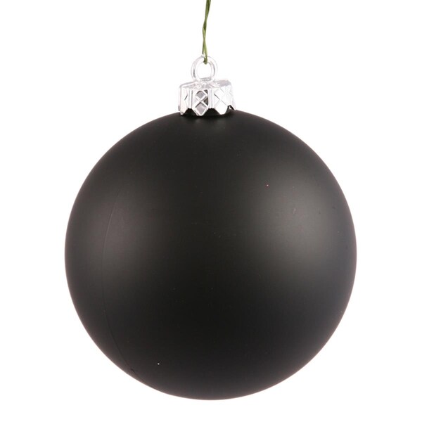 Vickerman 2.4 in. Black Matte Ball Christmas Ornament, 60PK - N596017M