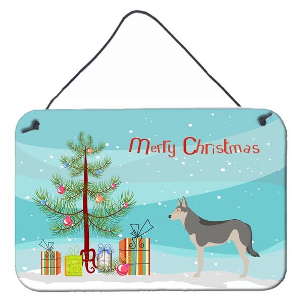 Carolines Treasures Saarloos Wolfdog Christmas Wall or Door Hanging Prints - BB8458DS812