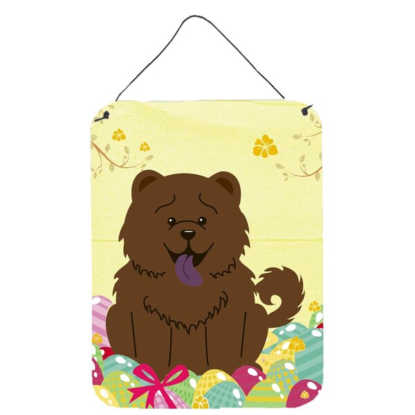 Carolines Treasures Easter Eggs Chow Chow Chocolate Wall or Door Hanging Prints - BB6141DS1216