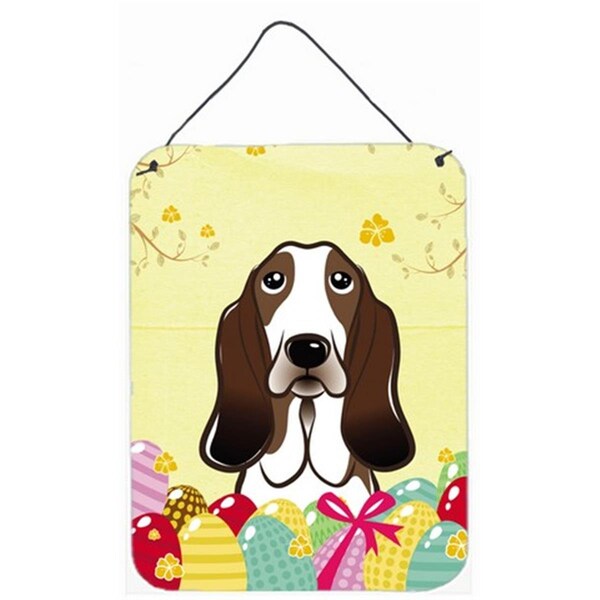 Carolines Treasures Basset Hound Easter Egg Hunt Wall or Door Hanging Prints - BB1925DS1216