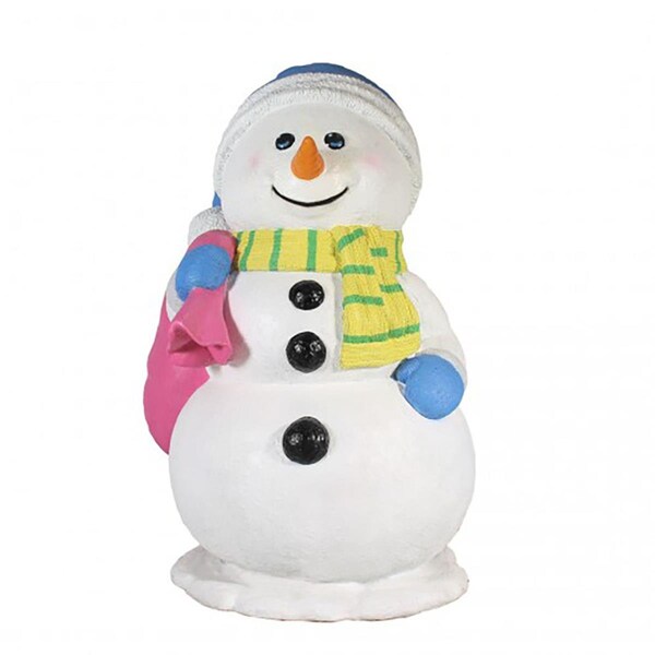 Queens Of Christmas 5 ft. Snowman with Pink Sack - WL-SNMN-SACK-PI-05