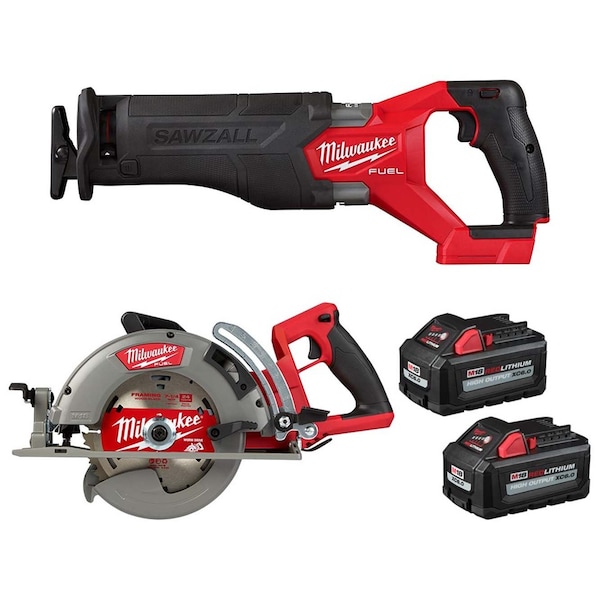 Milwaukee Tool M18 SAWZALL, 7-1/4" C Saw, M18 XC6.0 2PK - 2821-20, 2830-20, 48-11-1862