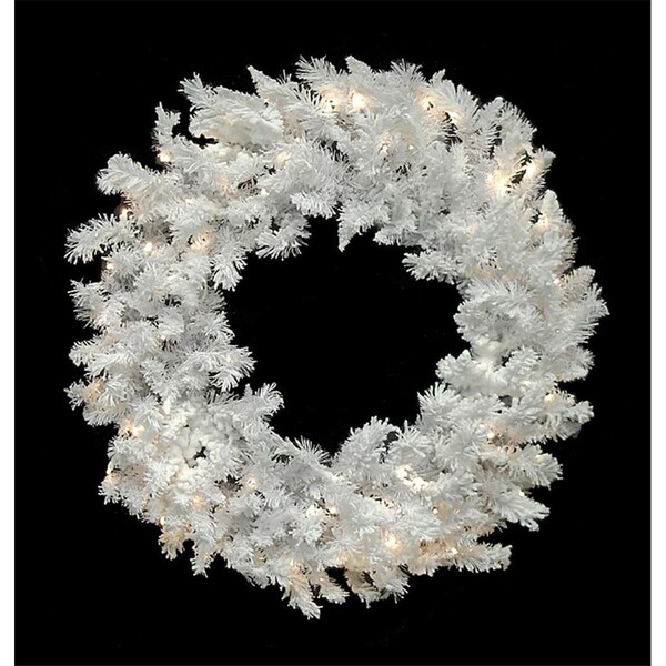 Queens Of Christmas 4 ft. Sequoia Wreath, White - GWWSQ-04
