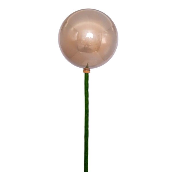Vickerman 3 x 18 in. Pearl Ball Stick Ornament, Oat - 12 per Bag - N222943PV