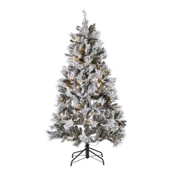 Safavieh 5.5 ft. Pre-Lit Art Christmas Tree, White & Green - FXP2019A