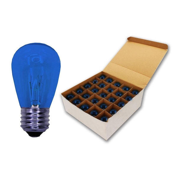 Queens Of Christmas T50 Glass Retrofit Lamp, Blue, 25PK - T50G-RETRO-BL-25PK
