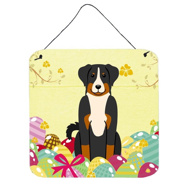 Carolines Treasures Easter Eggs Appenzeller Sennenhund Wall or Door Hanging Prints - BB6043DS66