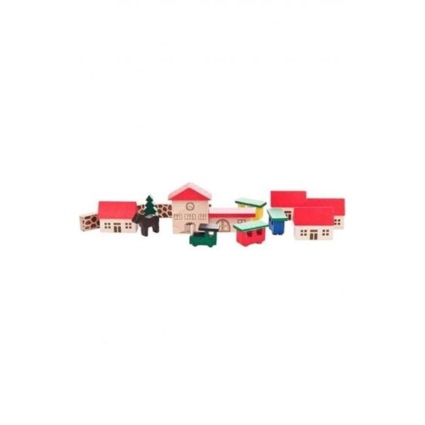 Alexander Taron Alexander Taron 044-011 Dregeno Wooden Toy - Small Village with a Train - 044-011