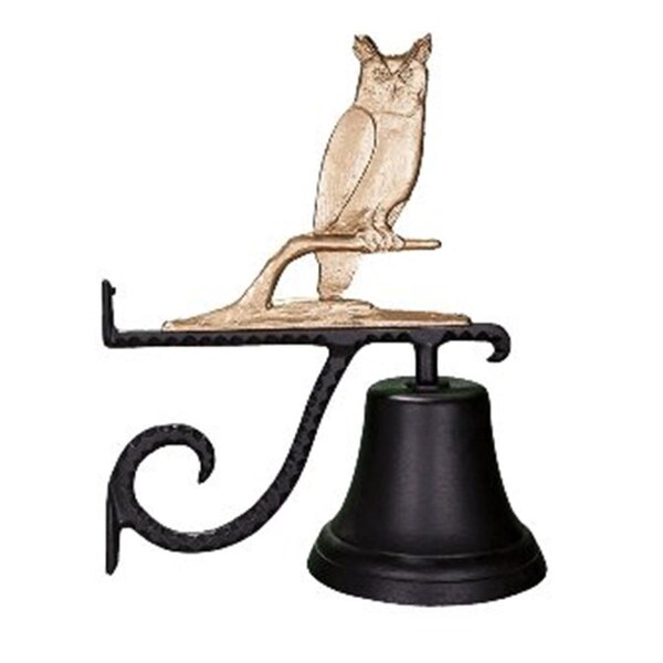 Swivel Cast Bell With Gold Owl Ornament - SW659090