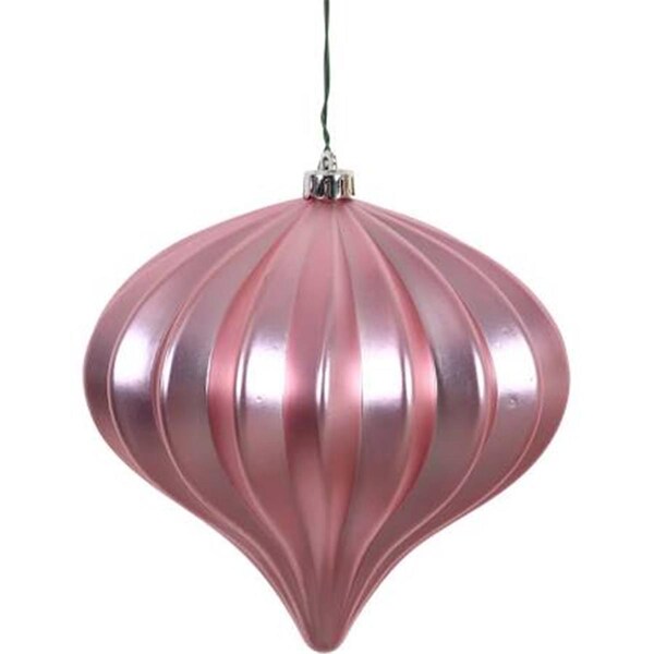 Vickerman 5.7 in. Lime Matte Onion UV Drilled Ornament, 3PK - N151273DMV