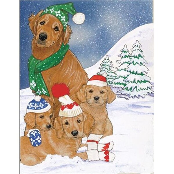 Pipsqueak Productions Pipsqueak Productions C929 Golden Holiday Boxed Cards - C929