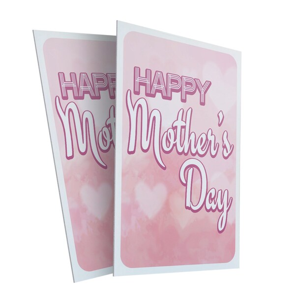 Signmission Mother's Day, A-Frame & 2 Sign Inserts, Heavy-Duty Plastic Frame - SBHD-C-2436-30403