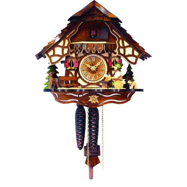 Alexander Taron Alexander Taron 4162 9.5 x 10.5 x 6.5 in. Engstler Weight-Driven Cuckoo Clock - 4162