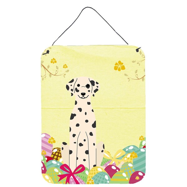 Carolines Treasures Easter Eggs Dalmatian Wall or Door Hanging Prints - BB6097DS1216