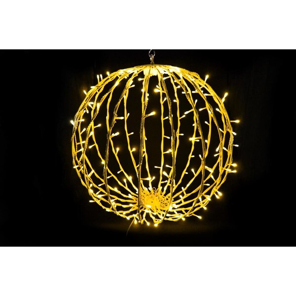 Queens Of Christmas 20 in. LED Sphere Lights, Yellow - 200 Count - S-200SPH-YE-20