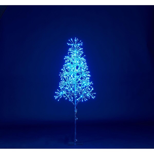 Queens Of Christmas 4 ft. Starburst LED Tree, Blue - LED-TR3D04-LBL